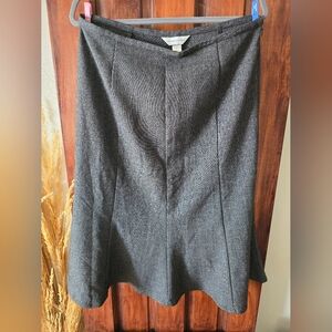 Christopher & Banks A-line Skirt, 12, Grey